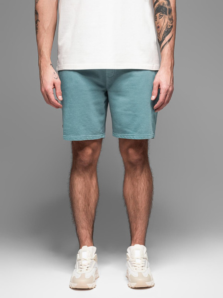 Ombre Clothing Pantaloni scurți de trening din bumbac pentru bărbați BASIC albastru Ombre Clothing