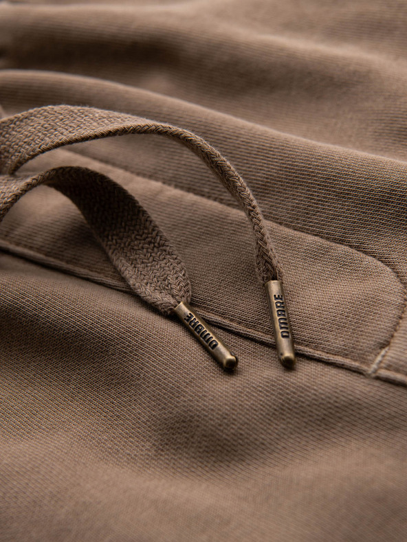 Ombre Clothing Pantaloni scurți de trening din bumbac pentru bărbați BASIC maro Ombre Clothing