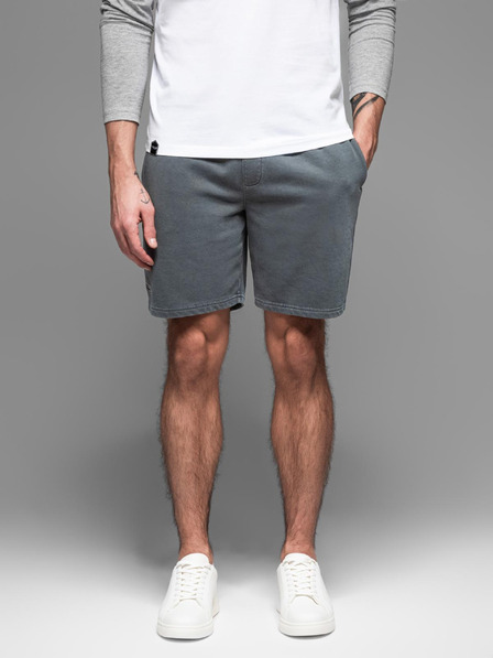Ombre Clothing Pantaloni scurți de trening din bumbac pentru bărbați BASIC gri Ombre Clothing