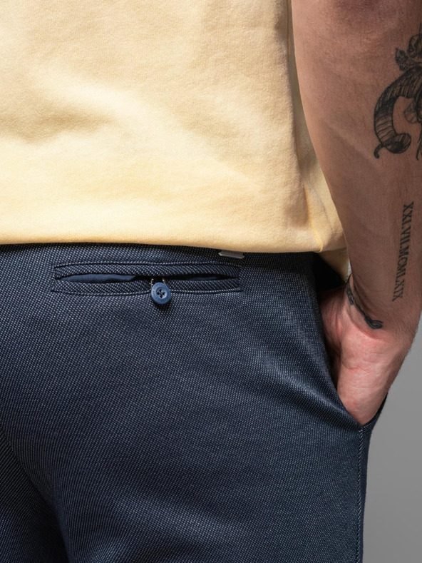 Ombre Clothing Pantaloni scurți de trening din bumbac pentru bărbați BASIC albastru Ombre Clothing