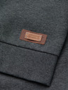 Ombre Clothing Hanorac cu glugă cu nasturi pentru bărbați - melange grafit V4 OM-SSZP-0186 Îmbrăcăminte Ombre