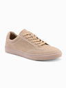 Ombre Clothing Pantofi bărbați monocromi stil streetwear bej Ombre Clothing