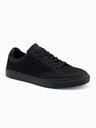 Ombre Clothing Pantofi de stradă monocromi pentru bărbați, stil negru Îmbrăcăminte Ombre