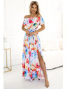 numoco Rochie de vară lungă cu curea - model floral colorat Numoco