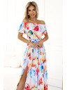 numoco Rochie de vară lungă cu curea - model floral colorat Numoco