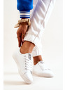 BIG STAR SHOES Adidași Big Star din piele pentru femei - Alb
