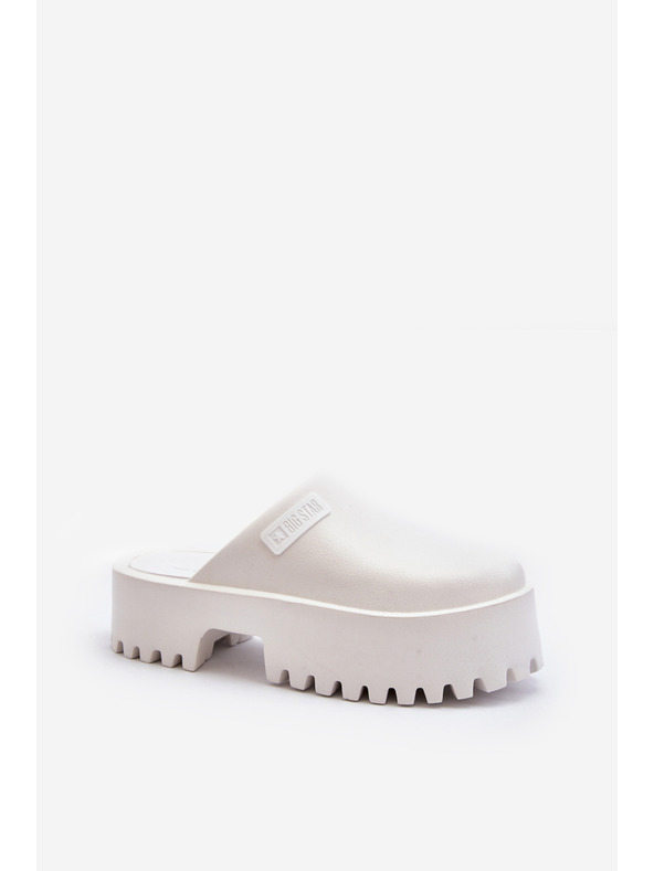 BIG STAR SHOES Papuci pentru femei cu talpă solidă Big Star - alb