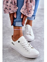 BIG STAR SHOES Adidași joși din piele pentru femei Big Star - alb