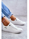 BIG STAR SHOES Adidași joși din piele pentru femei Big Star - alb
