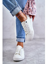 BIG STAR SHOES Adidași joși din piele pentru femei Big Star - alb