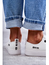 BIG STAR SHOES Adidași joși din piele pentru femei Big Star - alb