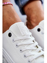 BIG STAR SHOES Adidași joși din piele pentru femei Big Star - alb