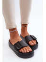 BIG STAR SHOES Papuci din spumă cu platformă pentru femei cu cataramă Big Star Black
