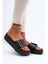 BIG STAR SHOES Papuci din spumă cu platformă pentru femei cu cataramă Big Star Black