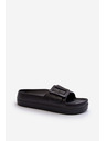 BIG STAR SHOES Papuci din spumă cu platformă pentru femei cu cataramă Big Star Black