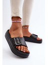 BIG STAR SHOES Papuci din spumă cu platformă pentru femei cu cataramă Big Star Black