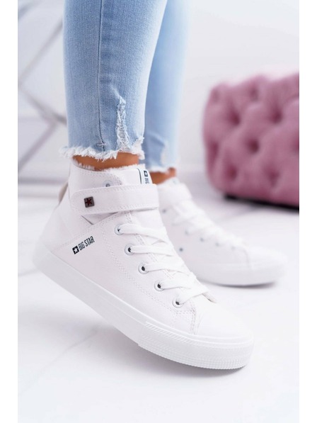 BIG STAR SHOES Adidași din piele cu izolație BIG STAR White Mărime: