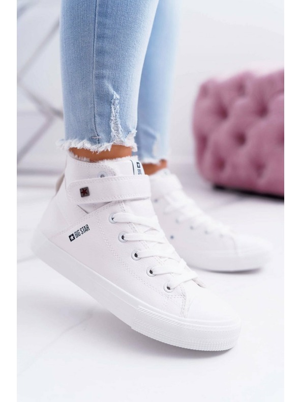 BIG STAR SHOES Adidași din piele cu izolație BIG STAR White Mărime: