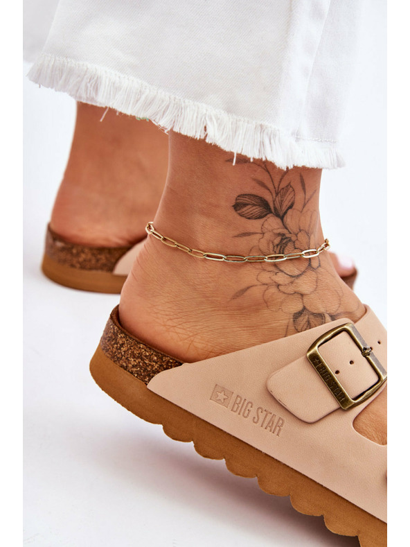 BIG STAR SHOES Papuci clasici pentru femei Big Star LL274478 Bej