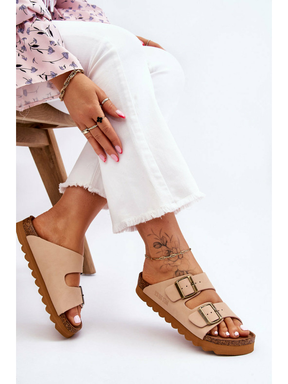 BIG STAR SHOES Papuci clasici pentru femei Big Star LL274478 Bej