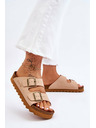 BIG STAR SHOES Papuci clasici pentru femei Big Star LL274478 Bej