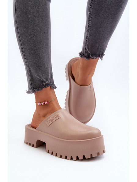 BIG STAR SHOES Papuci cu talpă solidă pentru femei Big Star Bej