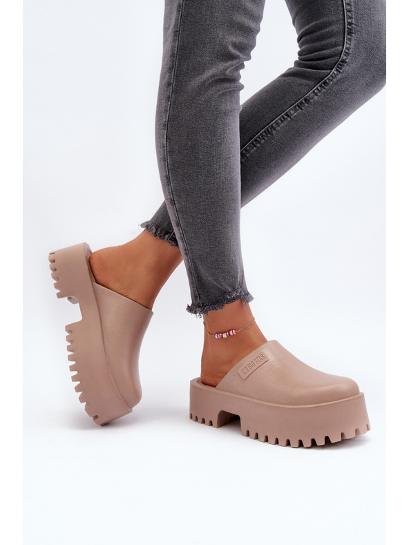 BIG STAR SHOES Papuci cu talpă solidă pentru femei Big Star Bej