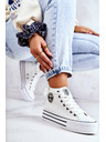 BIG STAR SHOES Adidași Big Star High pentru femei - albi