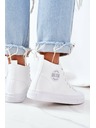BIG STAR SHOES Adidași înalți din piele pentru femei Big Star - alb