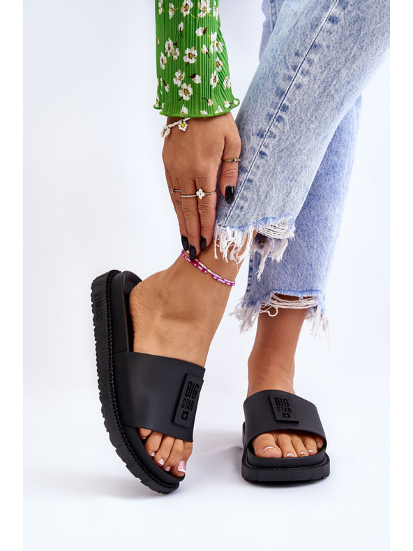 BIG STAR SHOES Papuci cu toc înalt pentru femei - Big Star Black