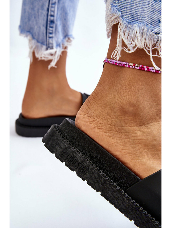 BIG STAR SHOES Papuci cu toc înalt pentru femei - Big Star Black