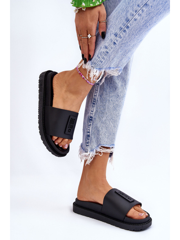 BIG STAR SHOES Papuci cu toc înalt pentru femei - Big Star Black