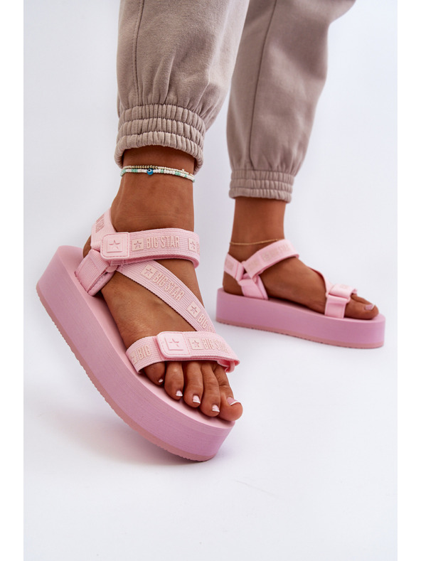 BIG STAR SHOES Sandale cu platformă pentru femei Big Star Pink