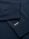 Ombre Clothing Pulover tricotat pentru bărbați cu buline structurate - albastru închis Ombre Clothing