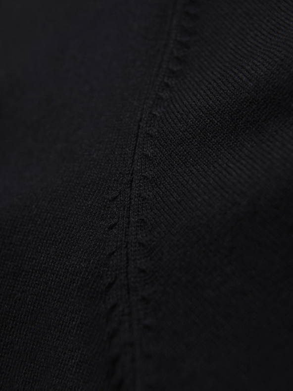 Ombre Clothing Pulover tricotat pentru bărbați cu buline structurate - albastru închis Ombre Clothing