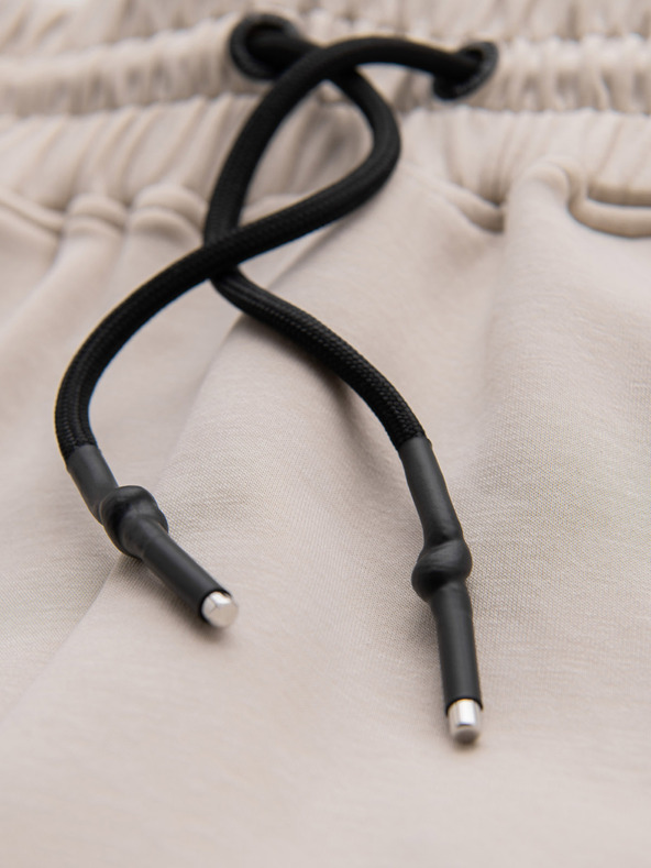 Ombre Clothing Pantaloni de trening pentru bărbați cu manșete cu nervuri și fermoar decorativ - Sand Ombre Clothing