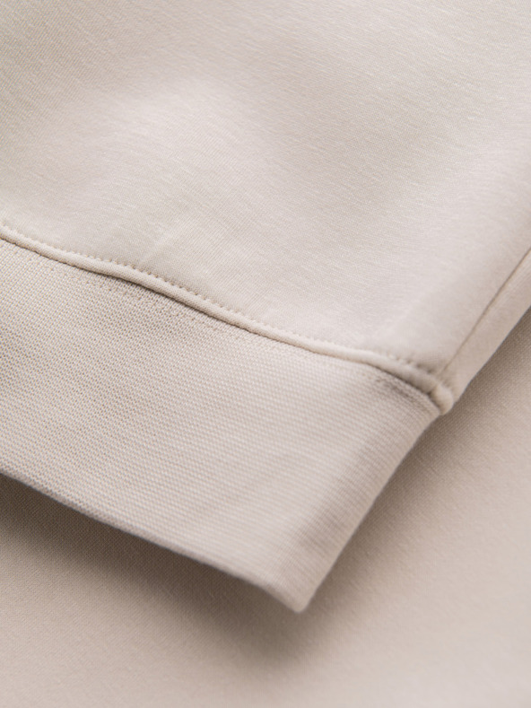 Ombre Clothing Pantaloni de trening pentru bărbați cu manșete cu nervuri și fermoar decorativ - Sand Ombre Clothing