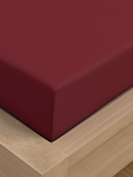 Kvalitex Cearșaf din satin LUXURY COLLECTION 200x200cm vișiniu