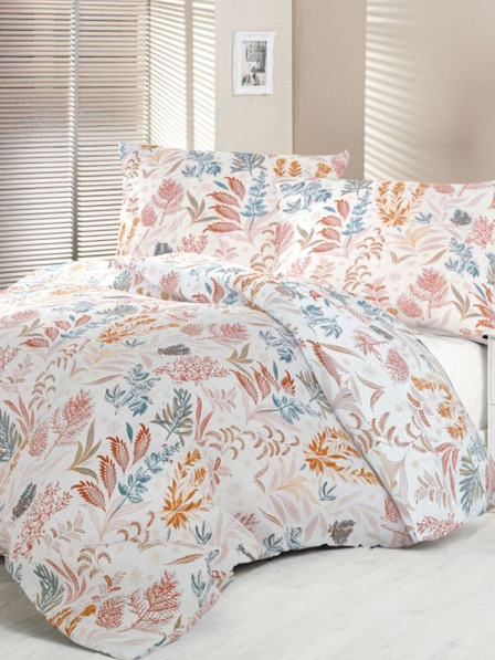 Kvalitex Lenjerie de pat din satin prelungită Luxury Collection 140x220, 70x90cm Coral garden Kvalitex