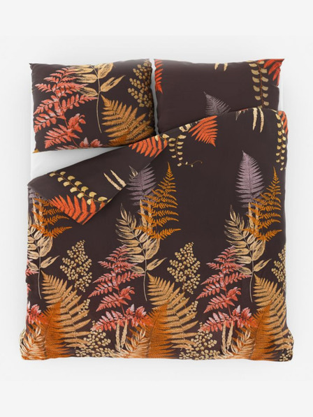 Kvalitex Lenjerie de pat din satin franțuzesc prelungită Luxury Collection 1+2, 240x220, 70x90cm Ferigă maro Kvalitex