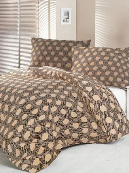 Kvalitex Lenjerie de pat din satin lungă Luxury Collection 140x220, 70x90cm Carero bej Kvalitex