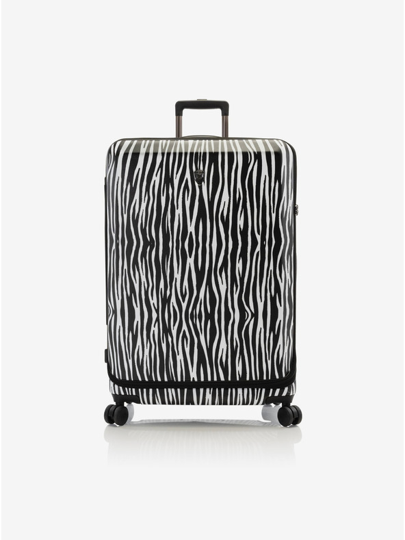 Heys Troller Alb-Negru cu Model Zebră Heys EZ Fashion L