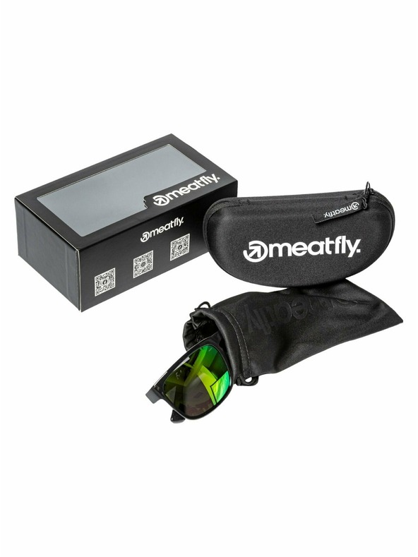 Meatfly Meatfly polarized sunglasses Gammy Black Glossy/Green | Black | Size