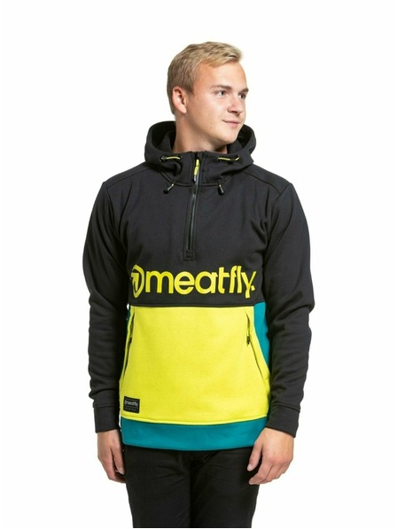 Meatfly Meatfly hanorac tehnic pentru bărbați Tason Lime / Black | Negru | Mărime
