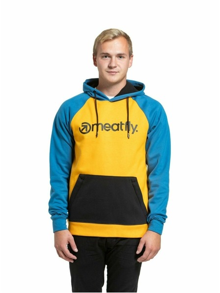 Meatfly Meatfly hanorac tehnic pentru bărbați Gravel Sunflower / Blue