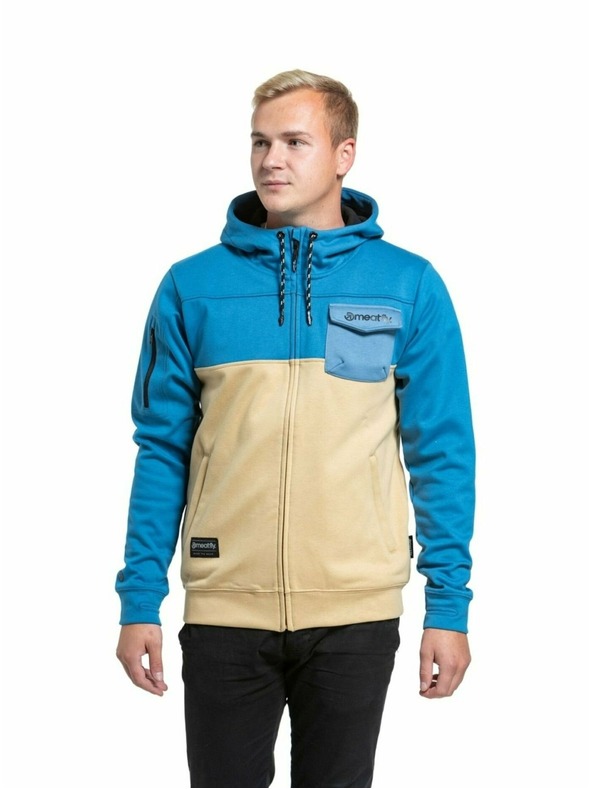 Meatfly Meatfly hanorac tehnic pentru bărbați Josh Blue / Light Brown