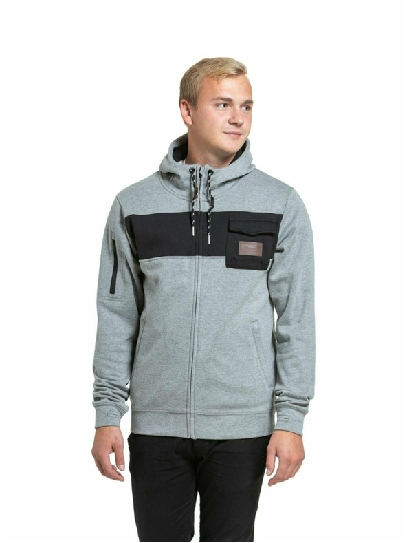 Meatfly Meatfly hanorac tehnic pentru bărbați Josh Grey Heather