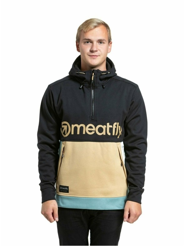 Meatfly Meatfly hanorac tehnic pentru bărbați Tason Light Brown