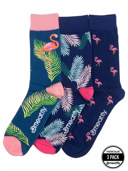 Meatfly Meatfly socks Lexy Triple Pack Flamingo | Multicolored | Size