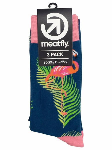 Meatfly Meatfly socks Lexy Triple Pack Flamingo | Multicolored | Size